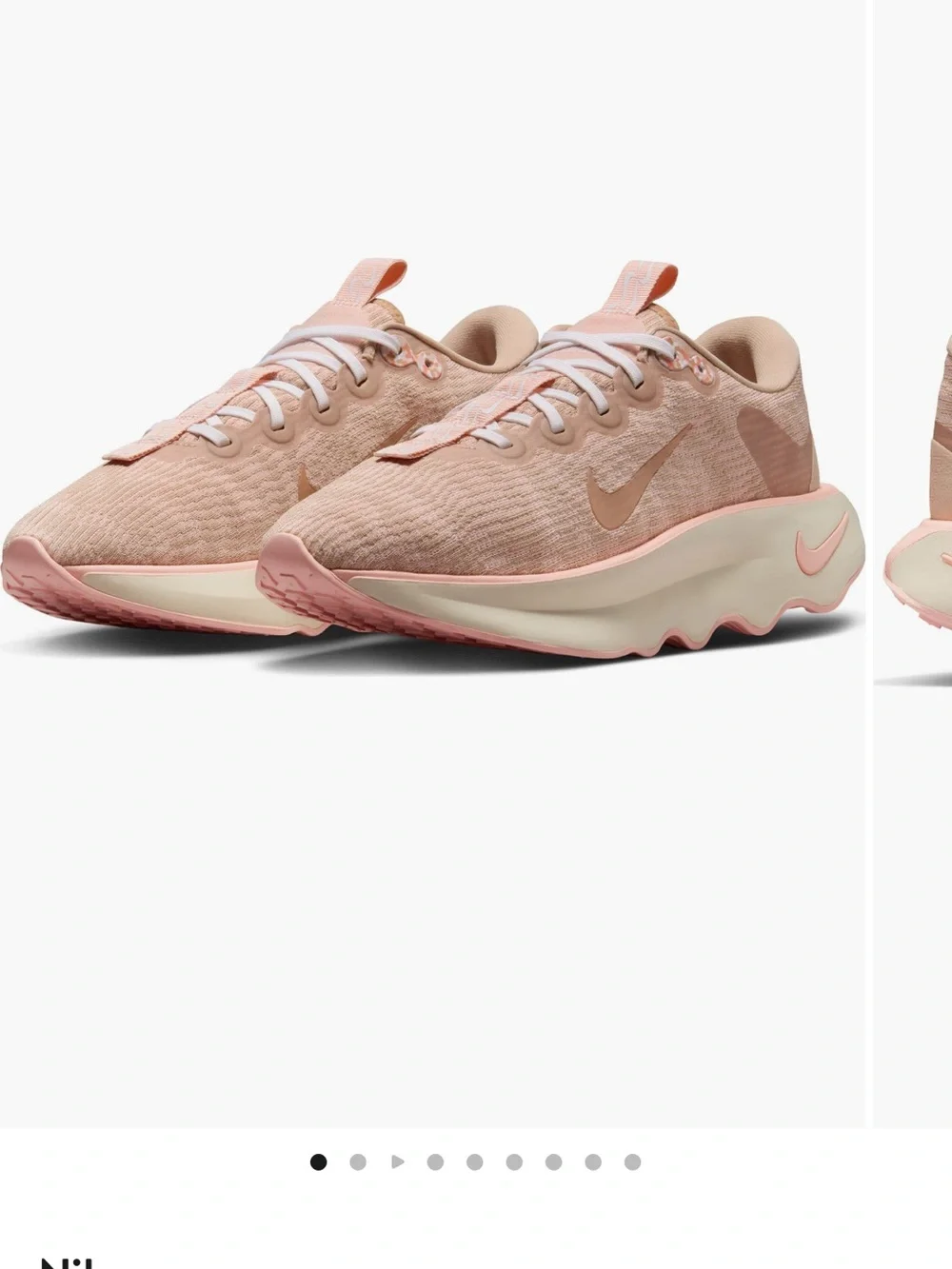 Nike Women’s Peach/Pink Wave-Soled “Motiva” Athletic Shoe
